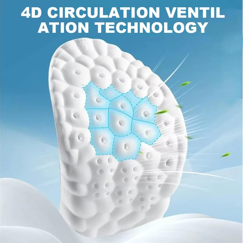 1Pcs 4D Soft Shoes Insoles for Feet Plantar Fasciitis Insoles Arch Support Orthopedic Inserts Sports Shock Absorption Shoe Pads