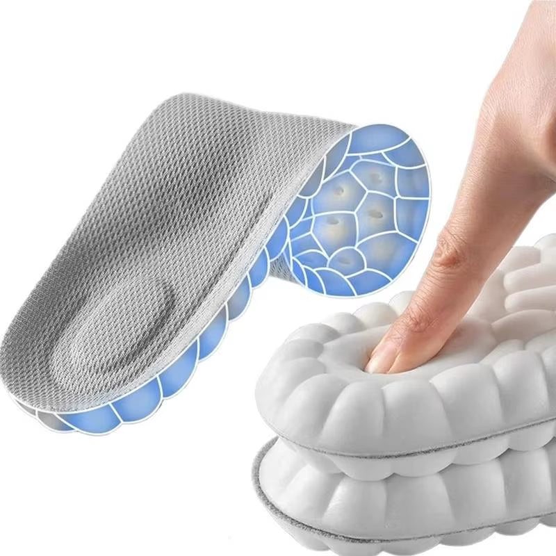 1Pcs 4D Soft Shoes Insoles for Feet Plantar Fasciitis Insoles Arch Support Orthopedic Inserts Sports Shock Absorption Shoe Pads